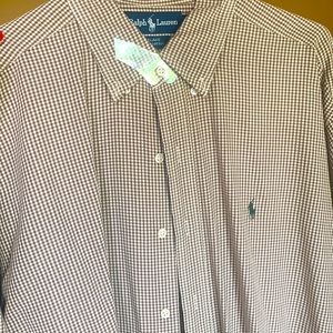 Ralph Lauren Blake Oxford Gingham Large Shirt
